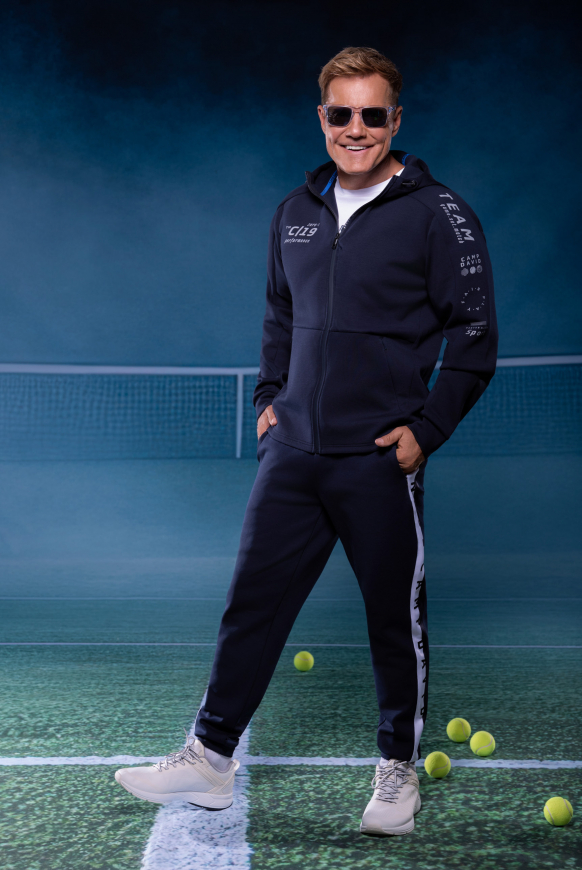 Kapuzenjacke aus Interlock mit Reflective Prints