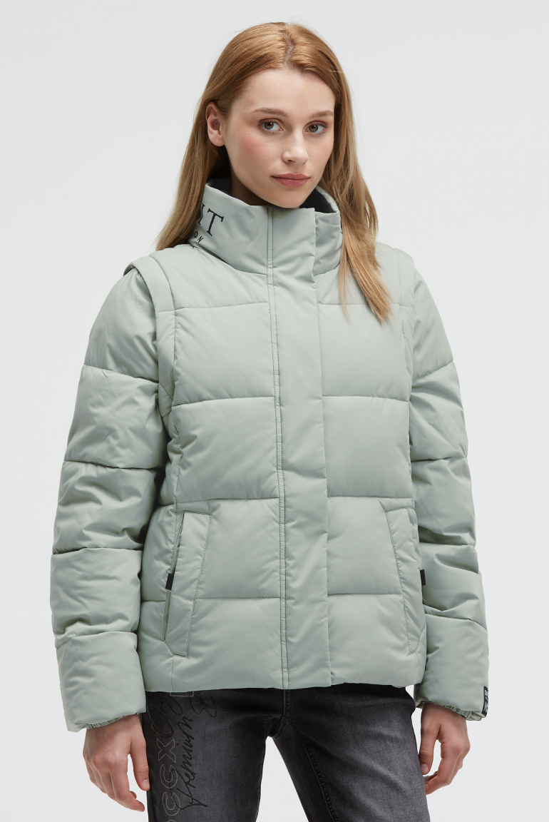 2-in-1 Steppjacke und Weste frosted lake / blue navy