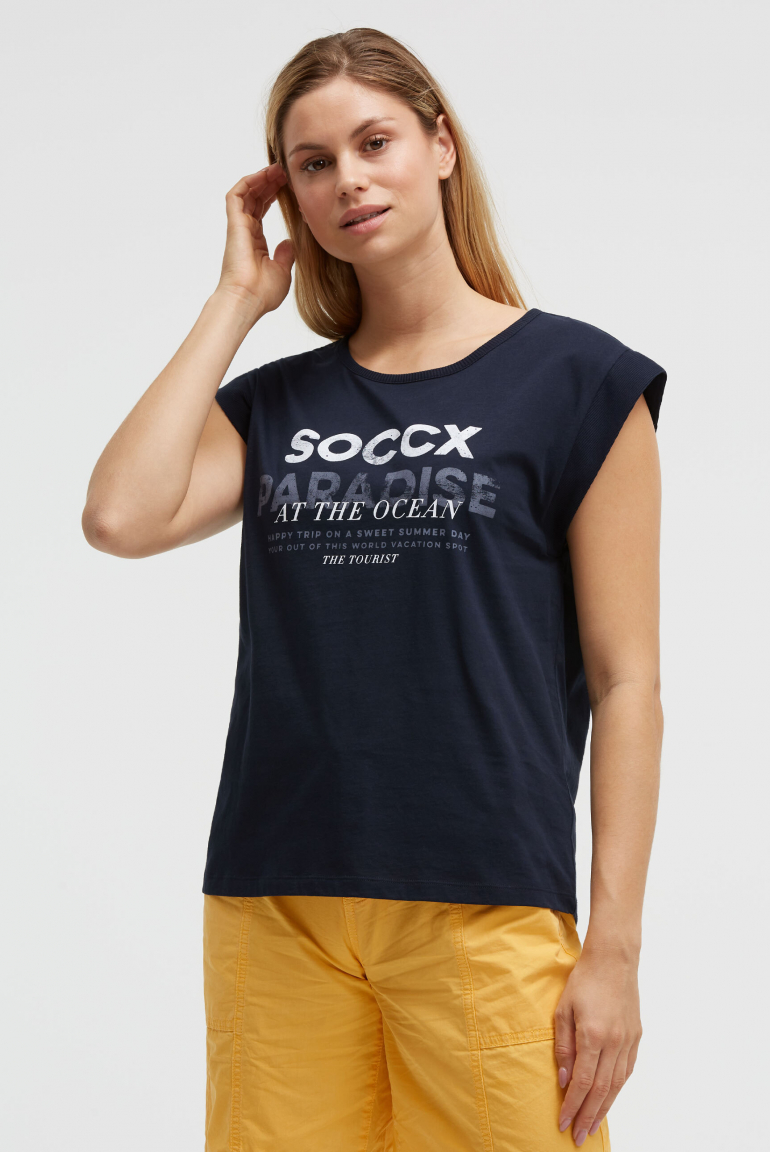 Ärmelloses Shirt mit Logo Prints blue navy