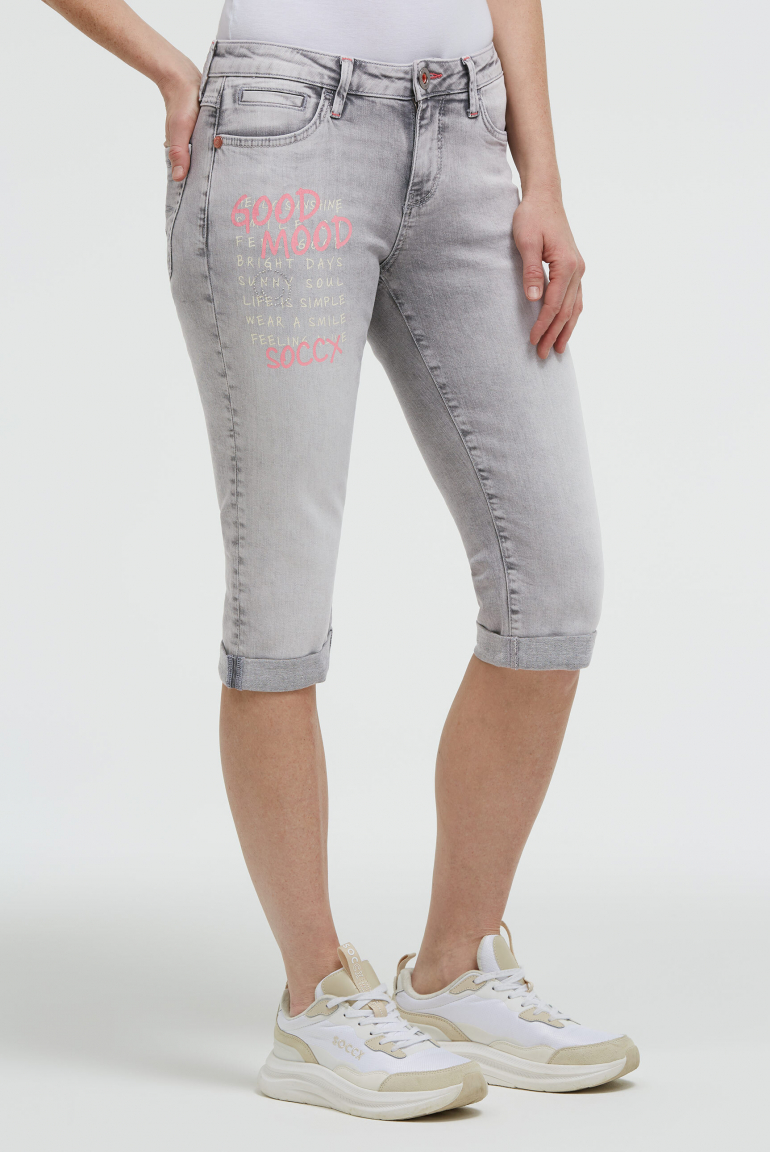Capri Jeans RO:MY Regular Fit light grey printed jogg
