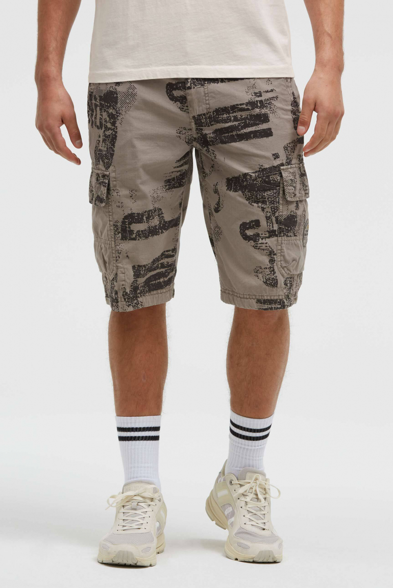 Cargo Shorts mit All Over Print rock ridge