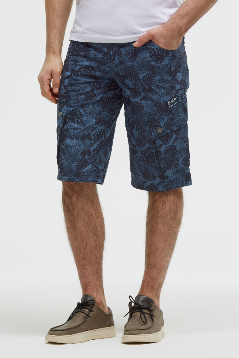 Cargo Shorts mit All Over Print harbour blue