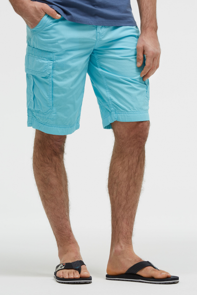 Cargoshorts mit Klappentaschen und Tapes aqua