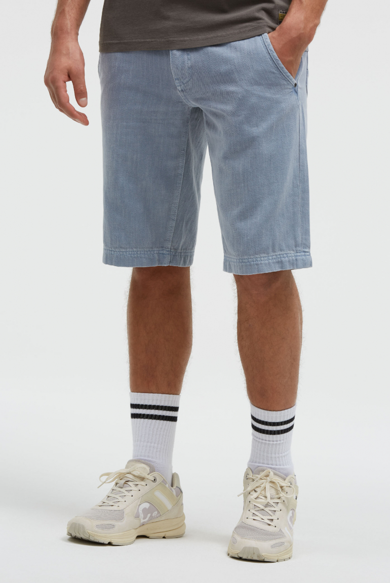 Chino Shorts mit Used-Waschung dark silver blue