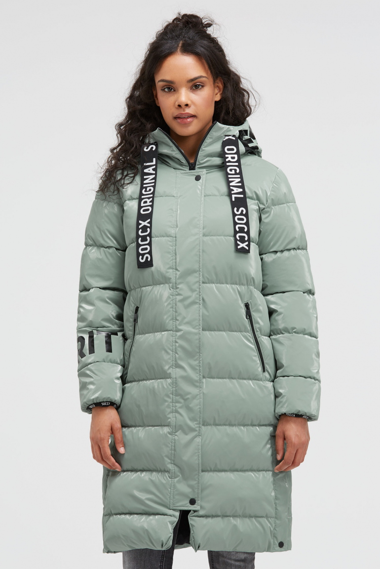 Glänzender Stepp-Parka mit Logo Artworks frosted lake