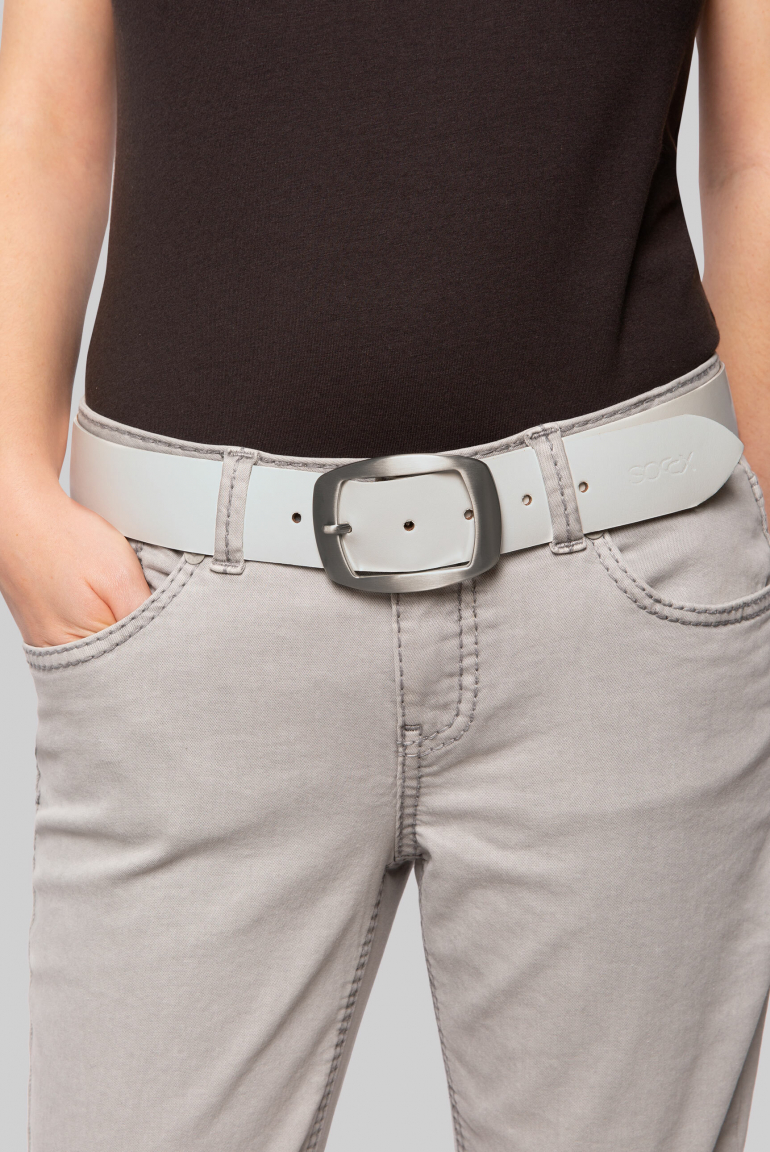 Gürtel aus Leder white