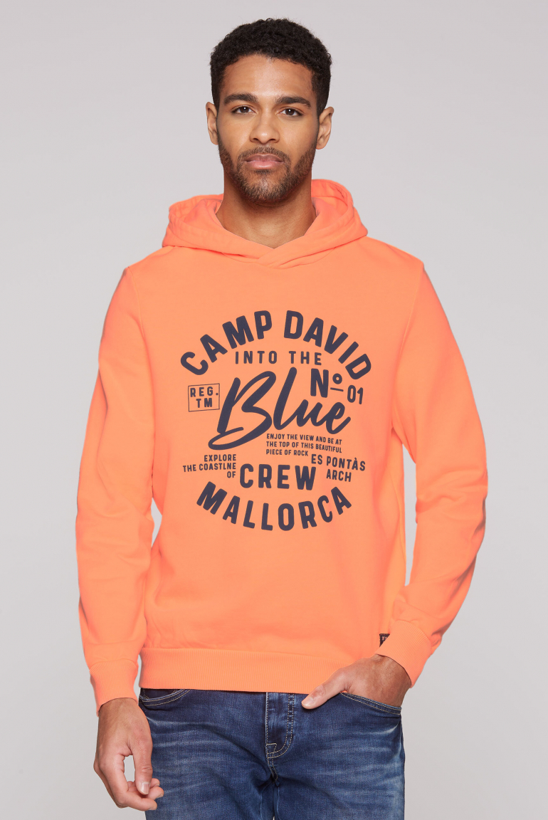 Hoodie mit Mallorca Print speed orange