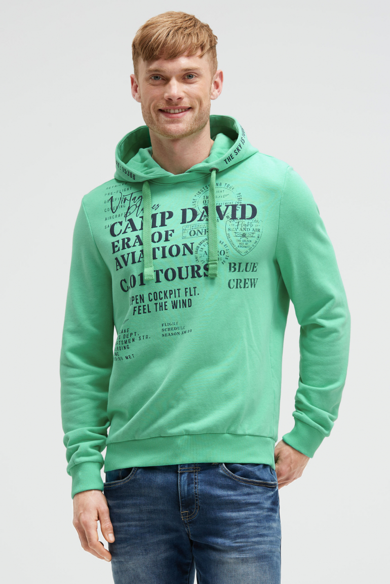 Hoodie mit Puffprint flight green