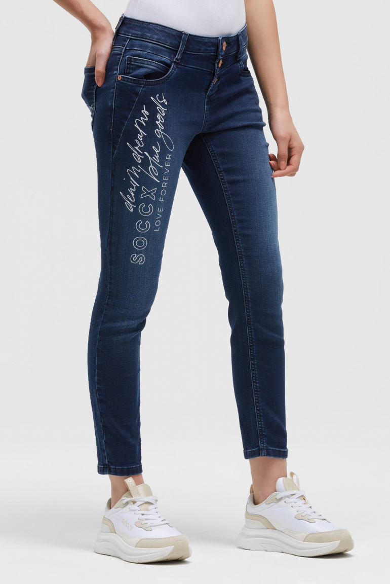 Jeans MI:RA Slim Fit dark blue jogg