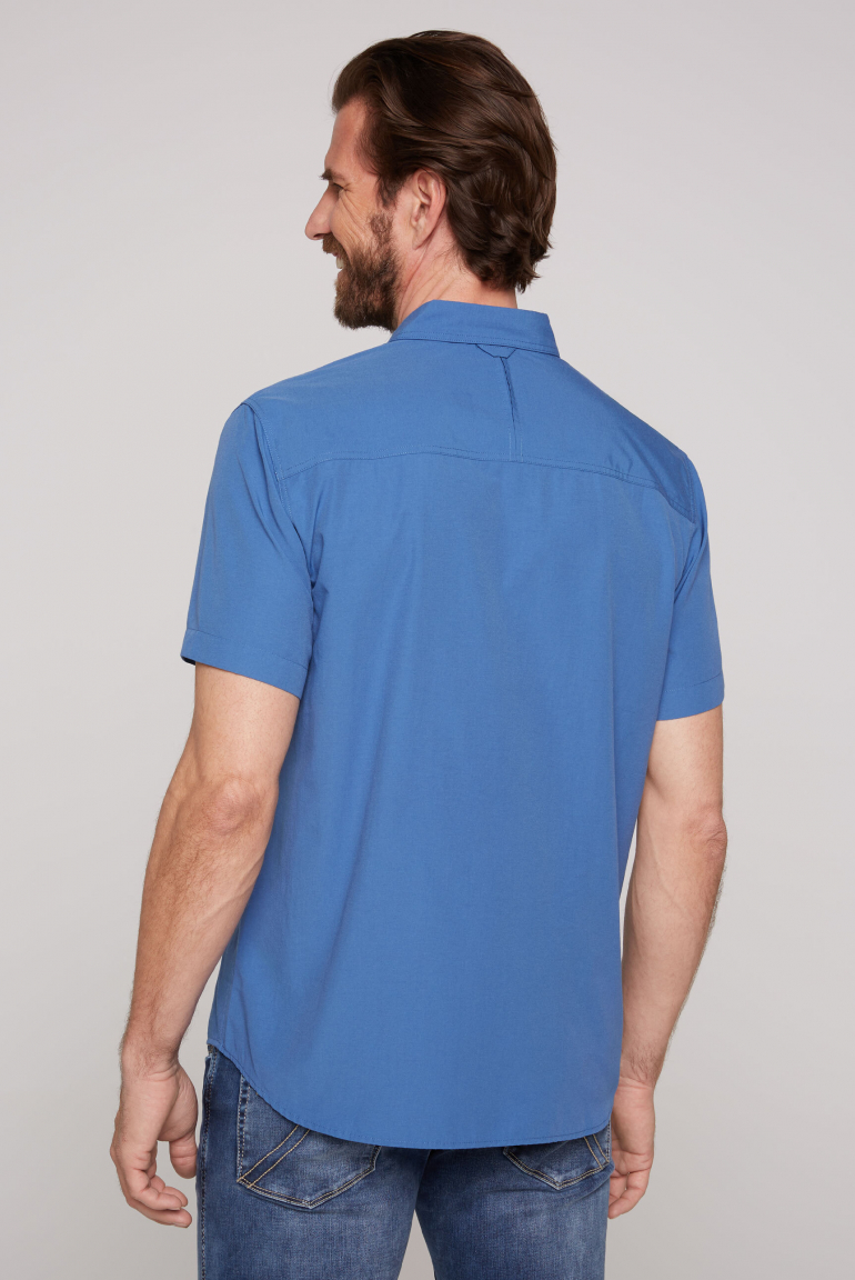 Kurzarmhemd mit Logo Print und Stickereien dutch blue