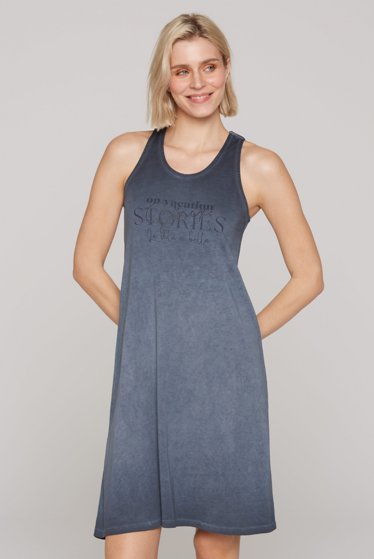 Kurzes Sommerkleid mit Rücken-Detail deep sea