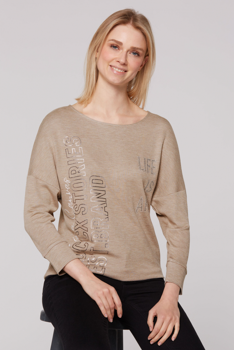 Meliertes Shirt mit Logo Artwork chai tea