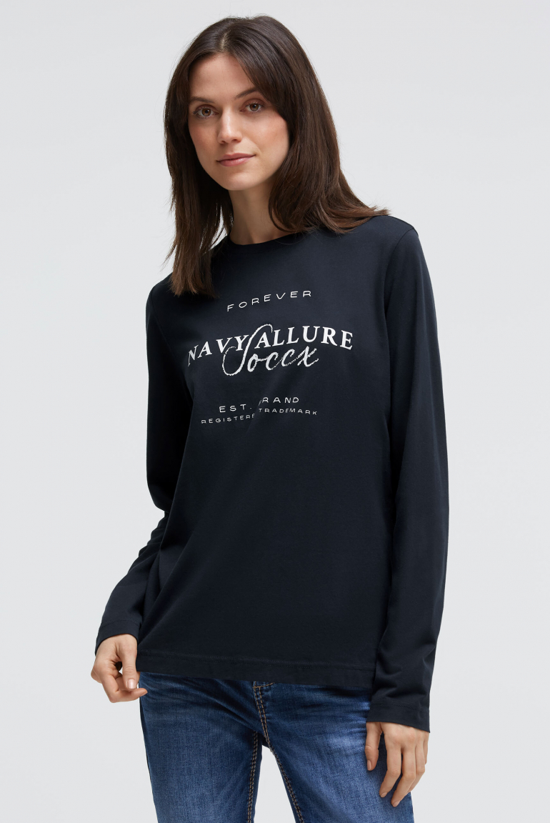Oversized Longsleeve mit Label Print
