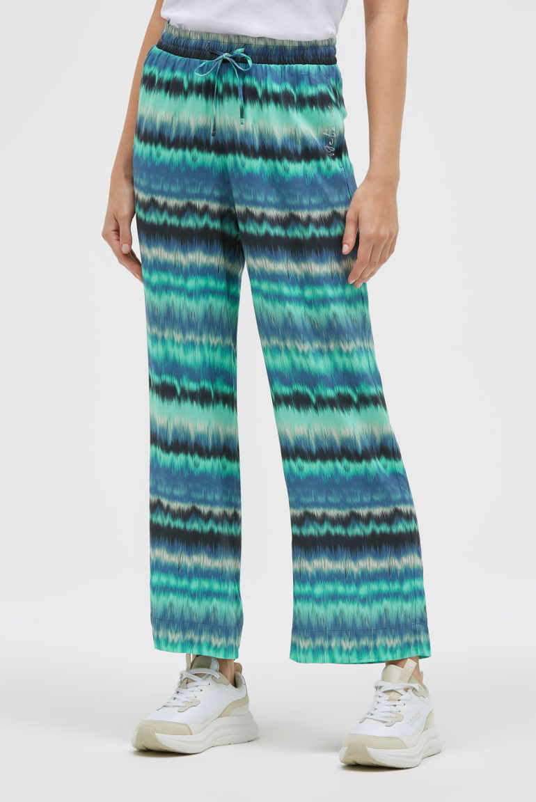 Palazzohose mit All Over Print soft azure
