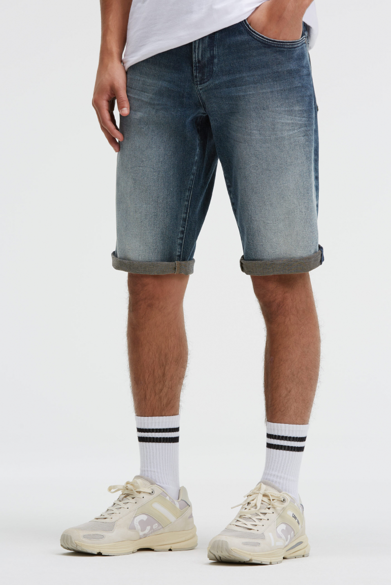 Skater Jeans RO:BI Slim Fit mid blue printed