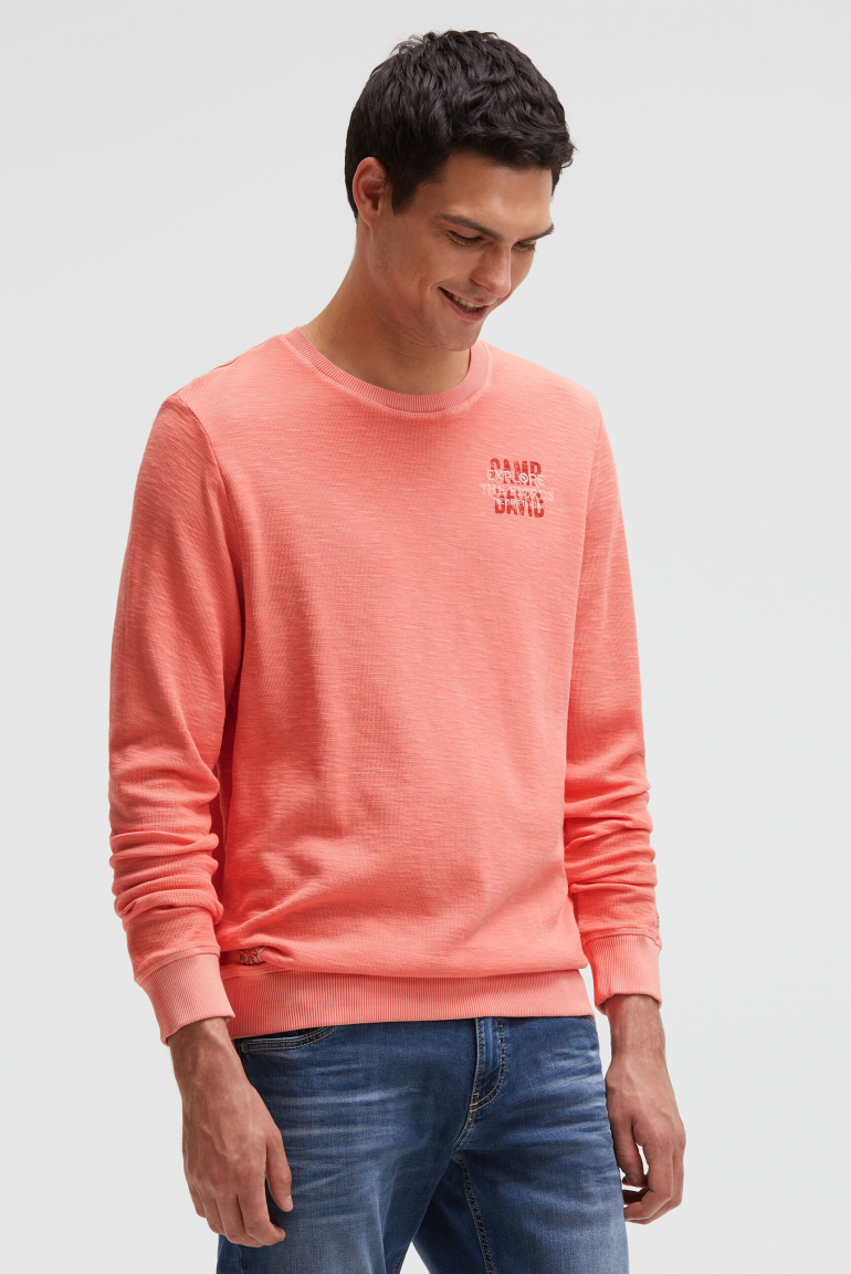 Sweatshirt aus Slub Interlock wild salmon