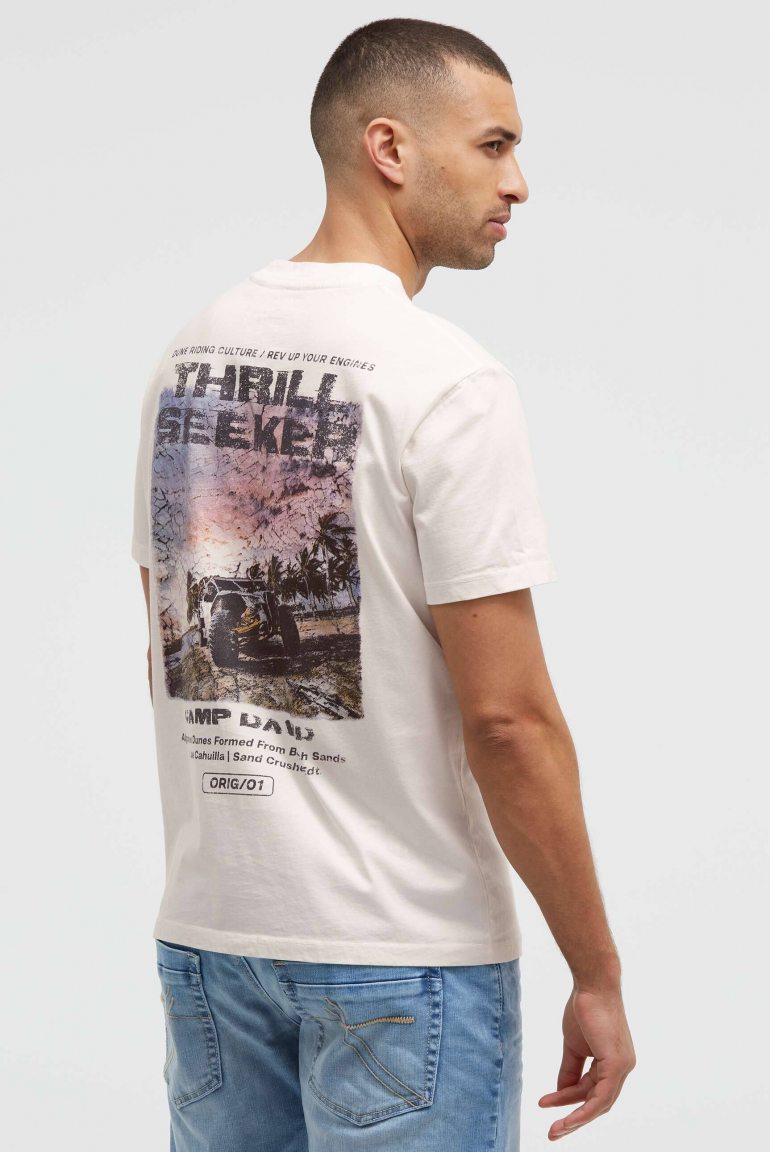 T-Shirt mit Photoprint auf dem Rücken ivory