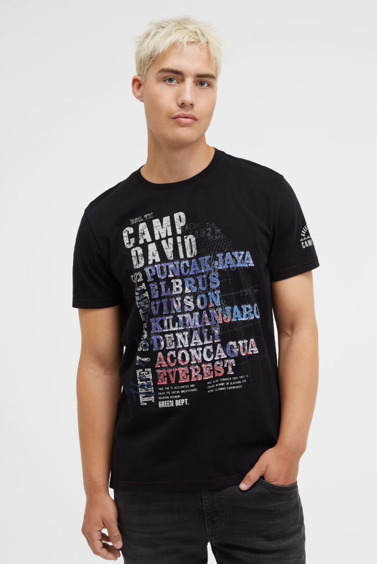 T-Shirt mit Wording Print black