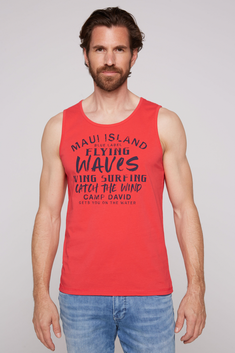 Tanktop mit Wording Print skipper red