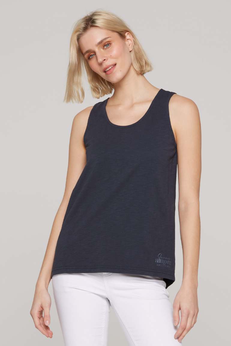 Top mit Rücken-Detail deep sea