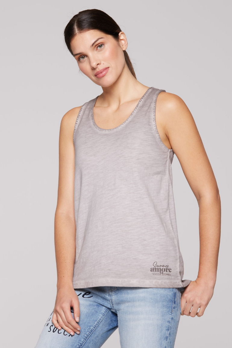 Top mit Rücken-Detail pale sand