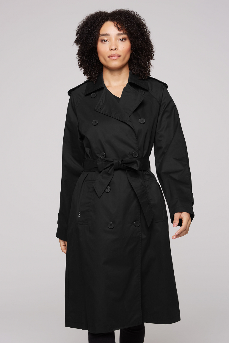 Trenchcoat mit Bindegürtel black