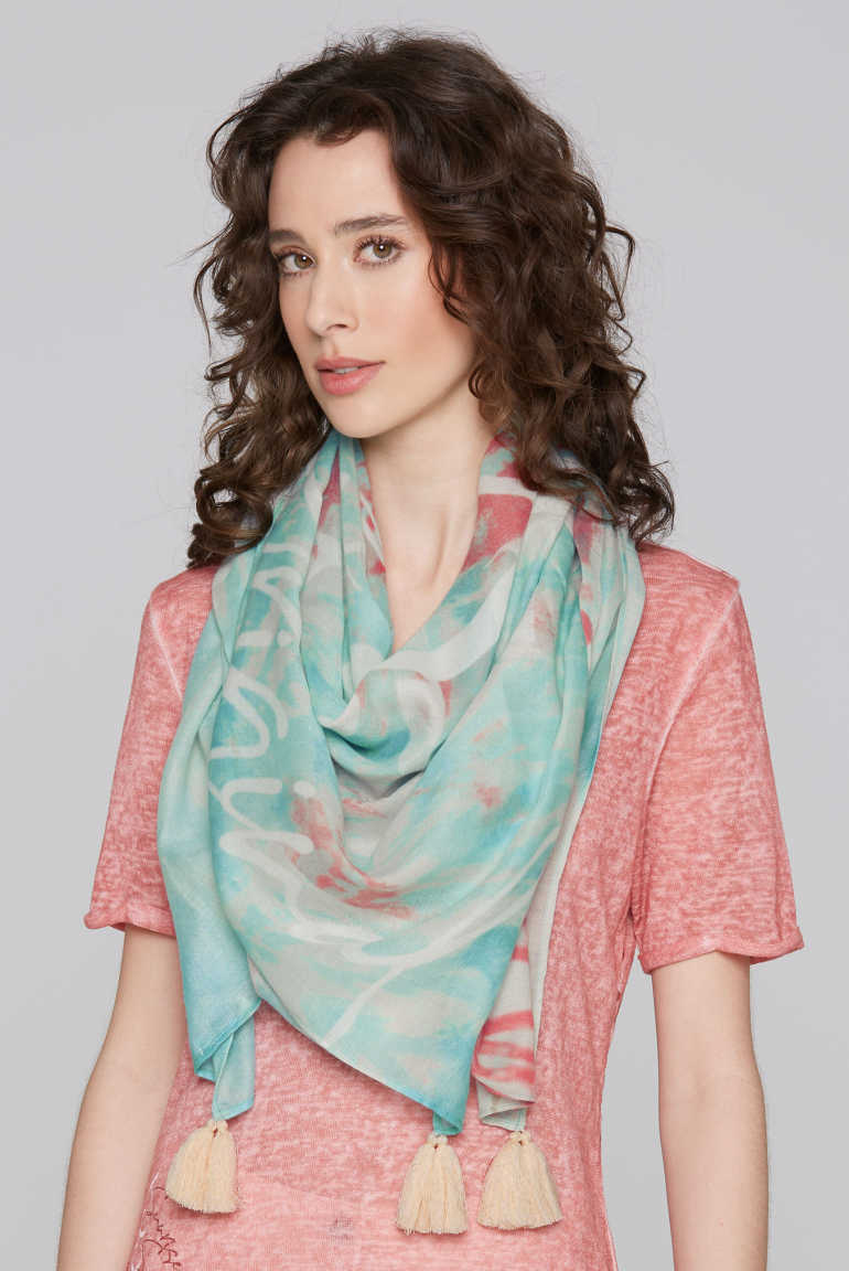 Tuch mit Tropical Colour Batik Print multi color