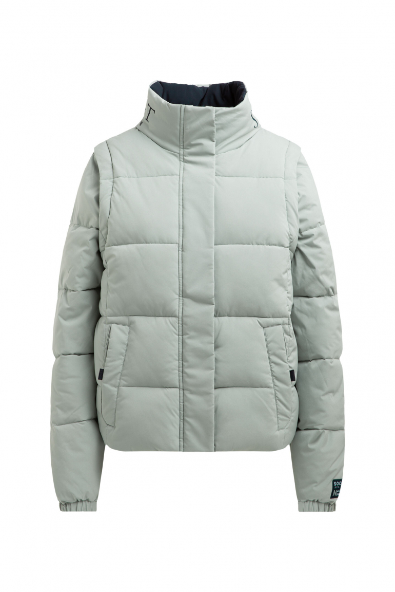 2-in-1 Steppjacke und Weste frosted lake / blue navy
