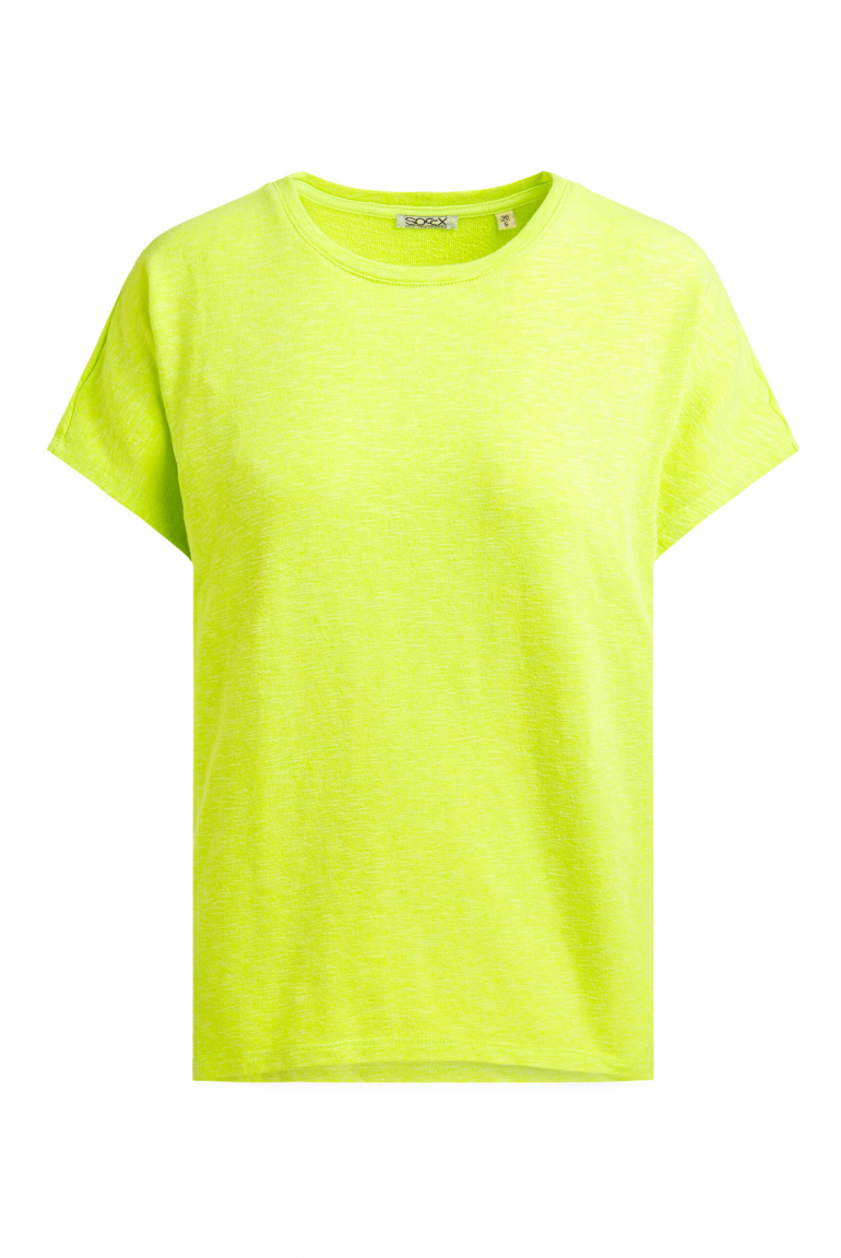 Ärmelloses Oversized Shirt mit Label Print electric lemon