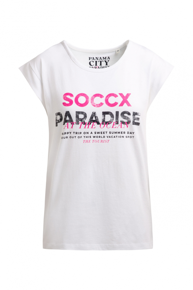Ärmelloses Shirt mit Logo Prints opticwhite