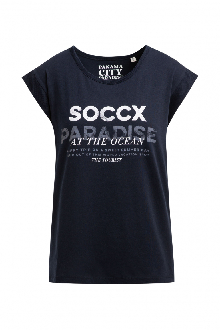 Ärmelloses Shirt mit Logo Prints blue navy