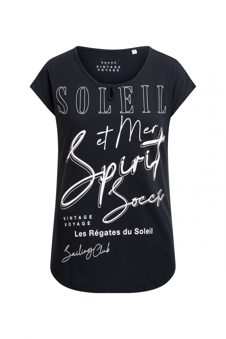 Ärmelloses Shirt mit Wording Print blue navy