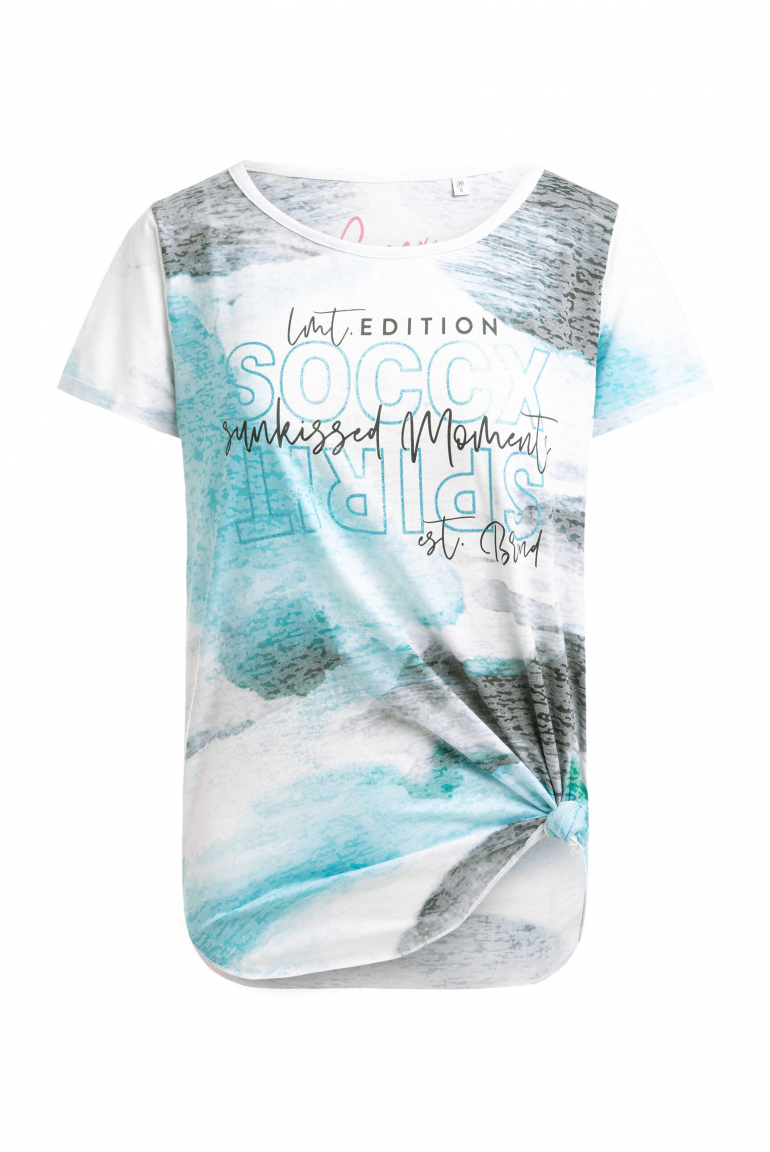 Ausbrenner-T-Shirt mit All Over Print ocean flash