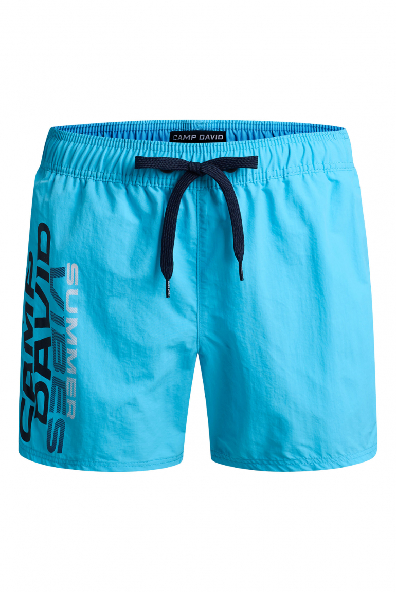 Badehose mit Logo Print aqua