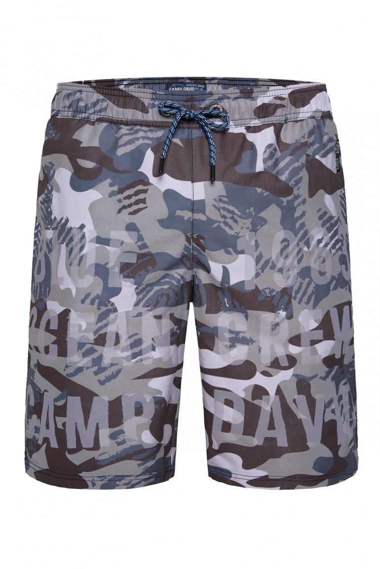 Beachshorts mit All Over Print grey