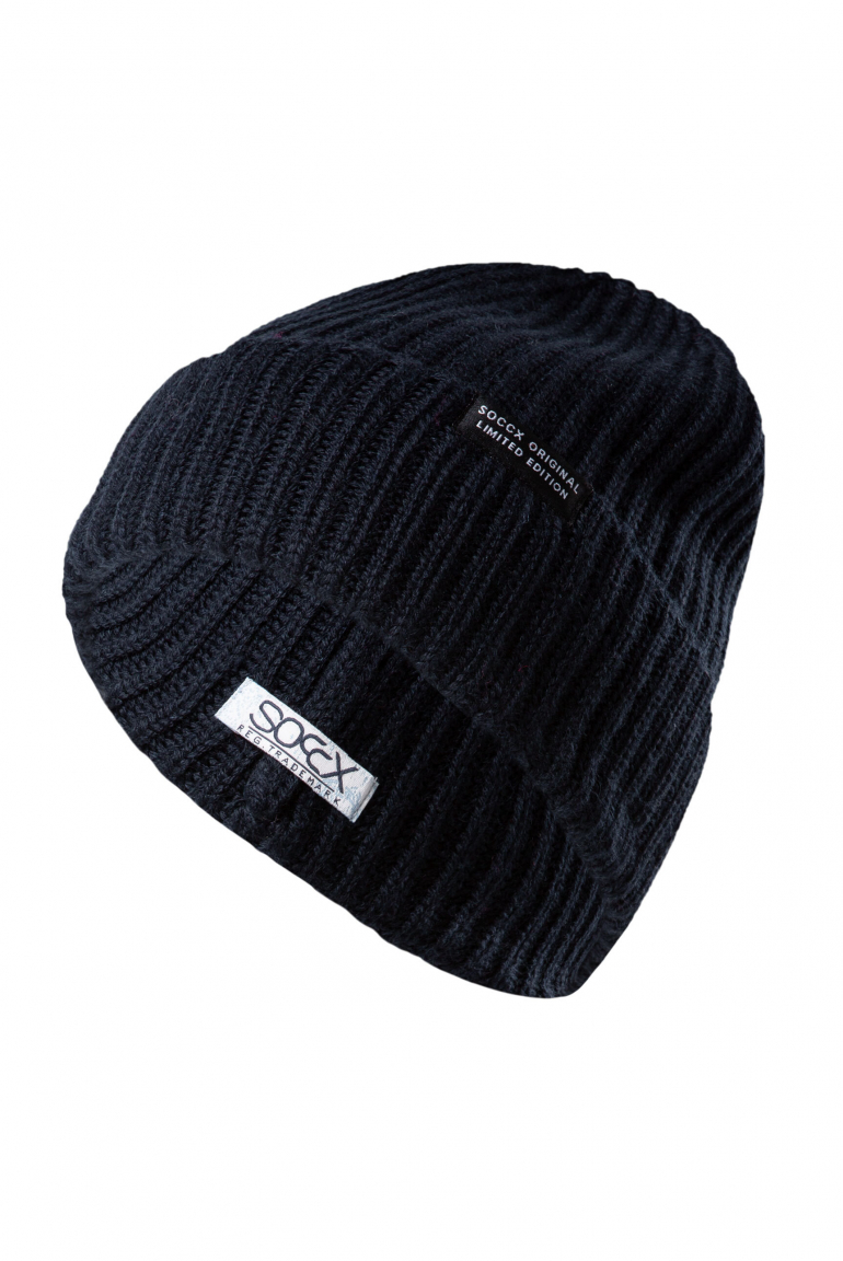 Beanie mit Rippstrickmuster blue navy