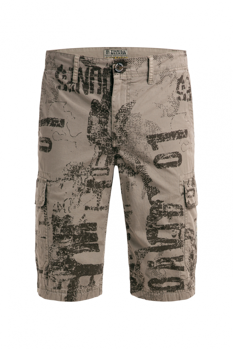 Cargo Shorts mit All Over Print rock ridge