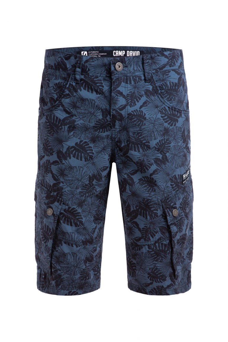 Cargo Shorts mit All Over Print harbour blue
