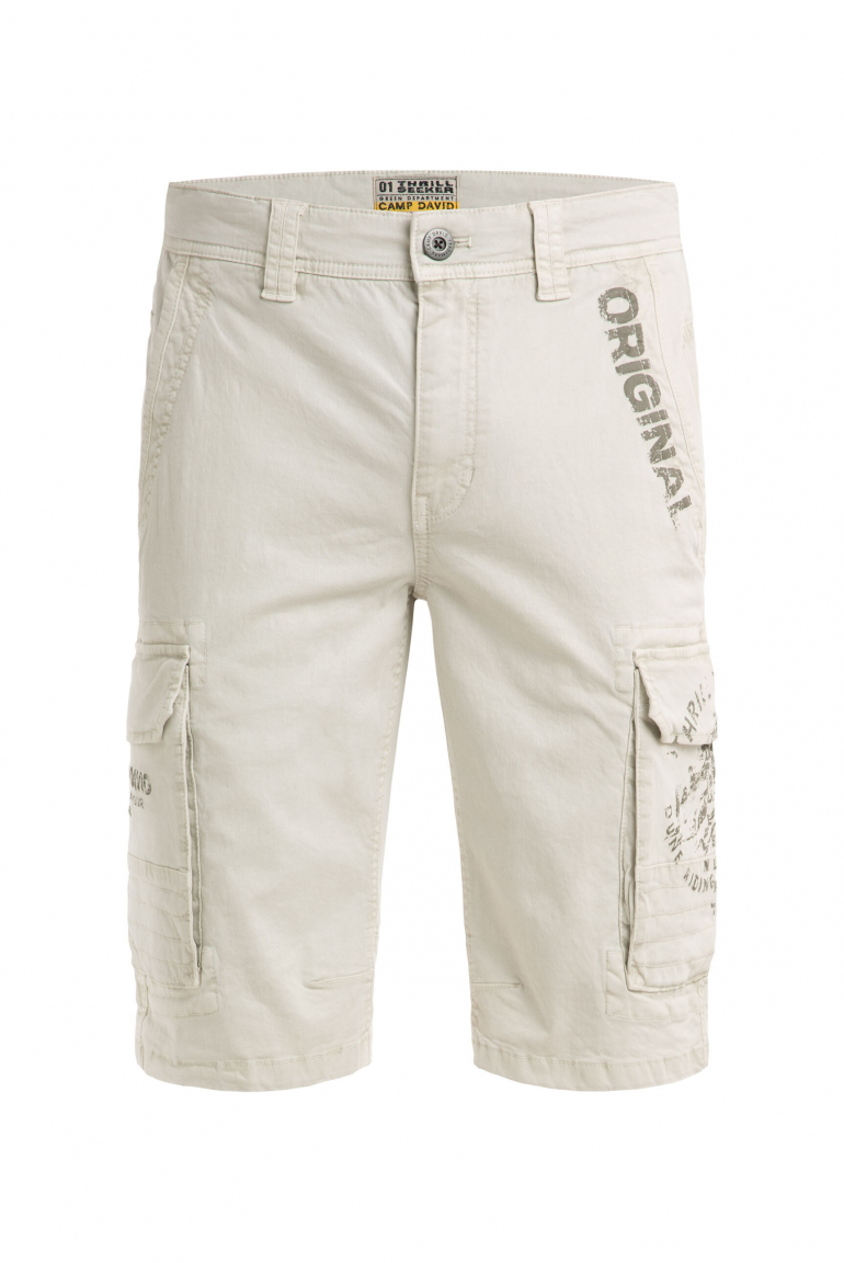 Cargo Shorts mit Prints im Used Look kitt