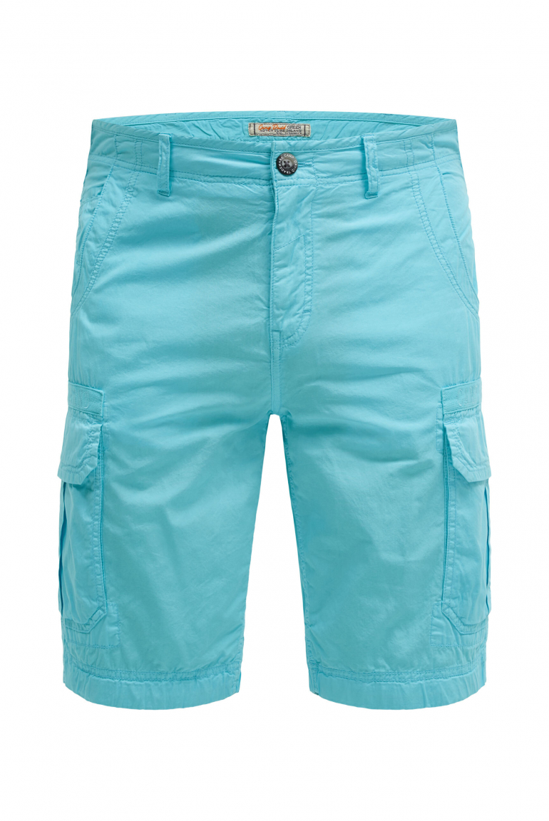 Cargoshorts mit Klappentaschen und Tapes aqua