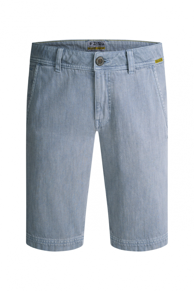 Chino Shorts mit Used-Waschung dark silver blue