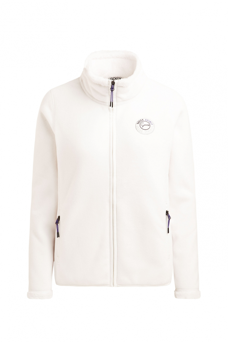 Fleecejacke im Sherpa-Look ivory
