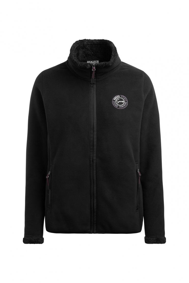 Fleecejacke im Sherpa-Look black
