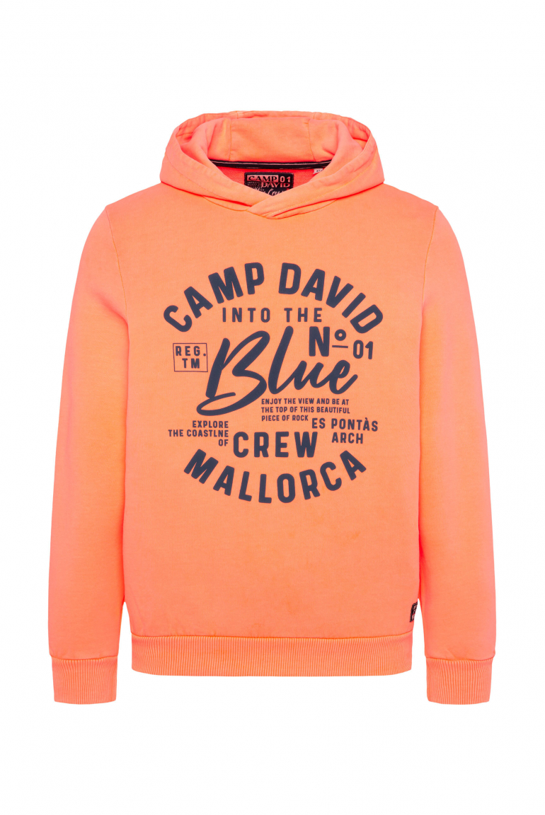 Hoodie mit Mallorca Print speed orange