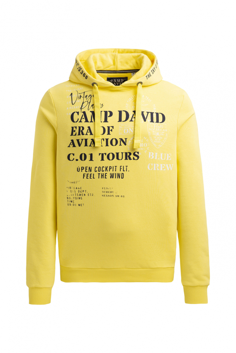 Hoodie mit Puffprint yellow sun