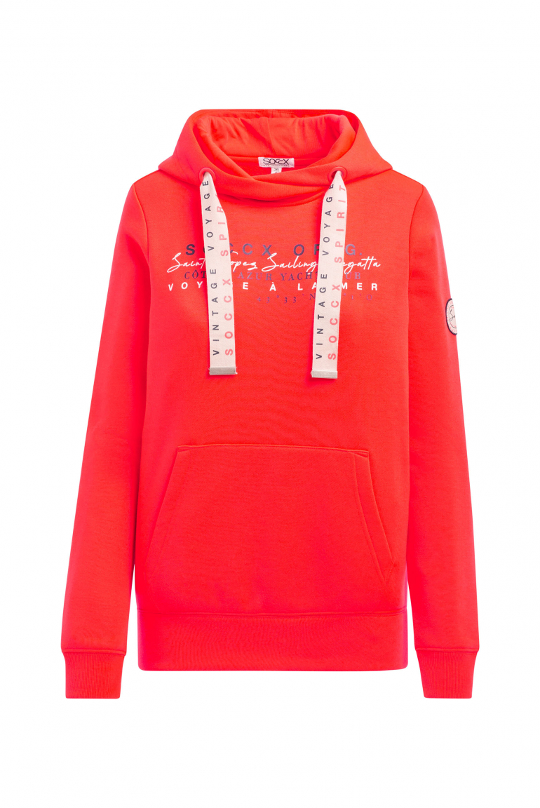 Hoodie mit Rubber Artworks red neon