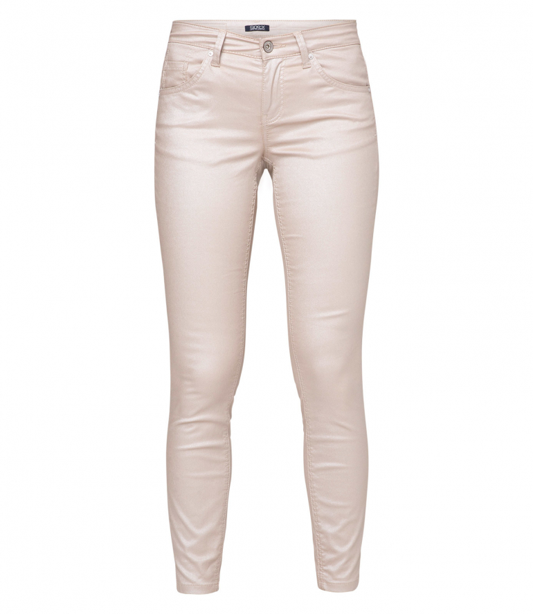 Jeans MI:RA mit Metallic Coating airy beige