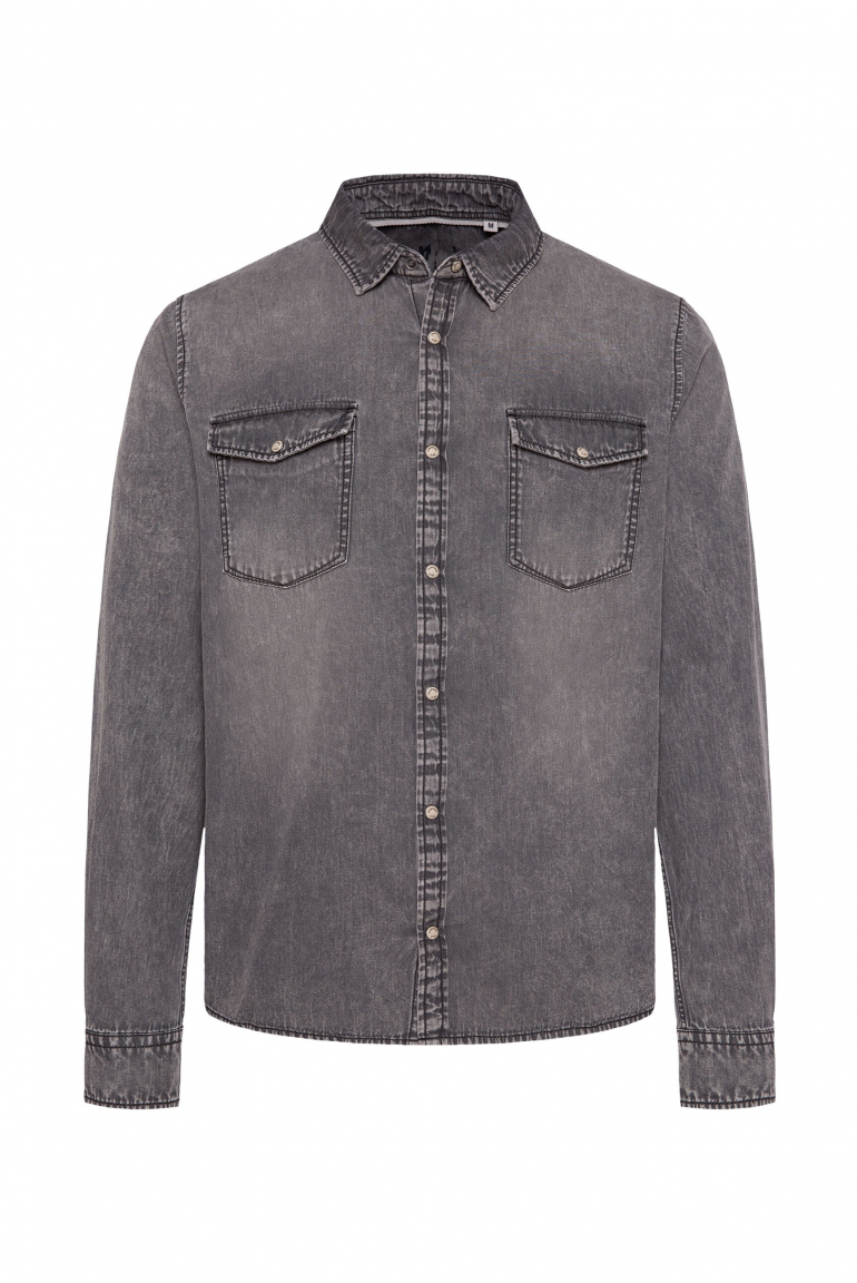 Jeanshemd Regular Fit stone grey