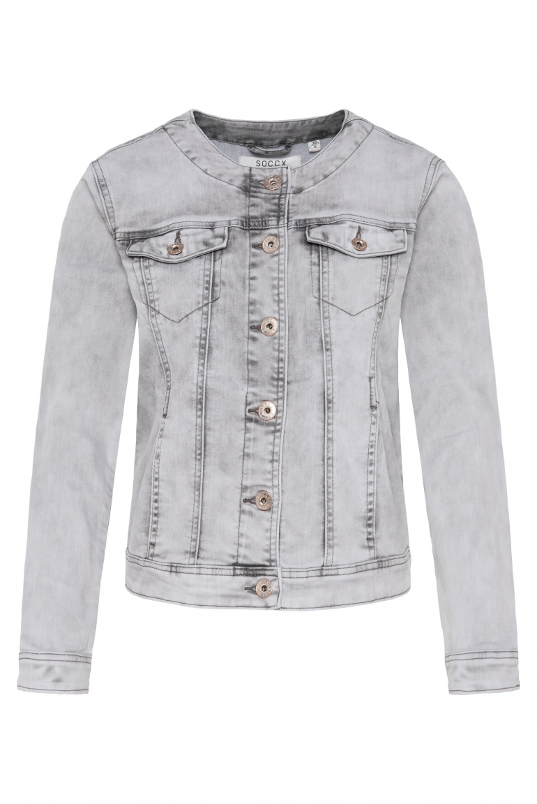 Jeansjacke JE:SSY light grey printed