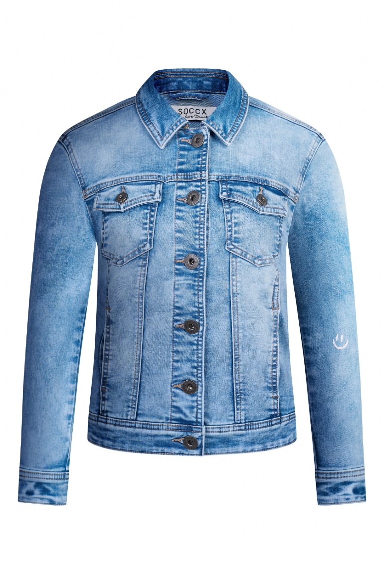 Jeansjacke JU:NE light blue print